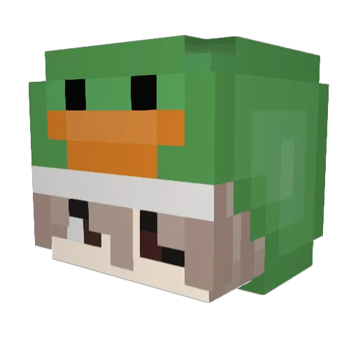 CountrygamerLP Minecraft avatar head, 3D render