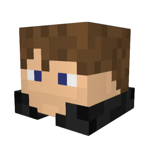 CouragetheTiger Minecraft avatar head, 3D render