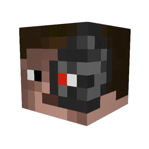 Courier3 Minecraft avatar head, 3D render