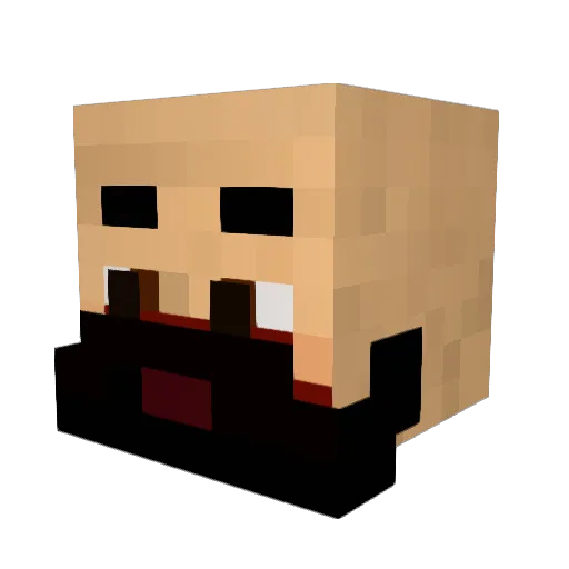 CourierZetta Minecraft avatar head, 3D render
