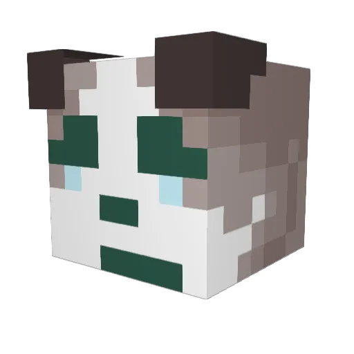 Courierpup Minecraft avatar head, 3D render