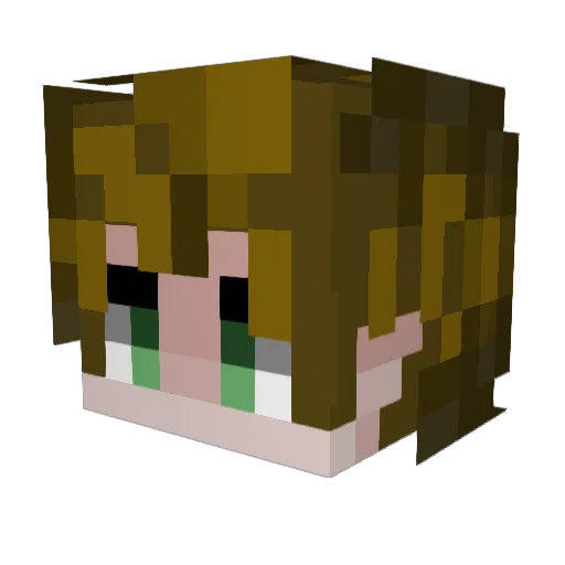 Courtepatte_ Minecraft avatar head, 3D render