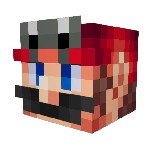 Courtney25 Minecraft avatar head, 3D render