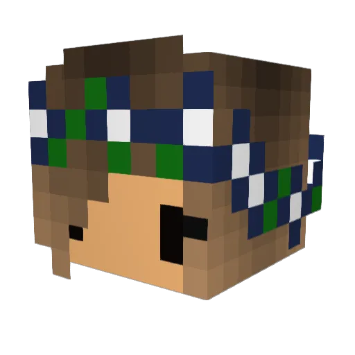 CourtneyCool Minecraft avatar head, 3D render