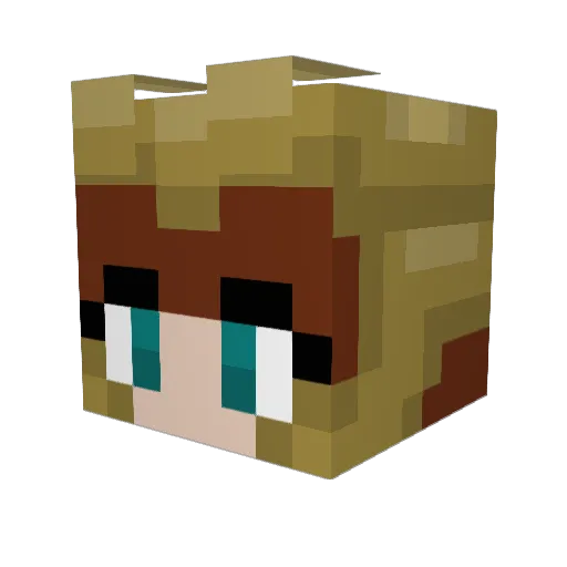 Courtneysan Minecraft avatar head, 3D render