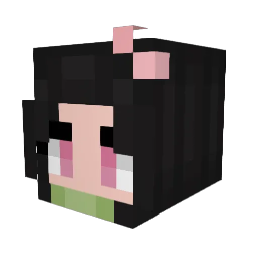 Courtx Minecraft avatar head, 3D render