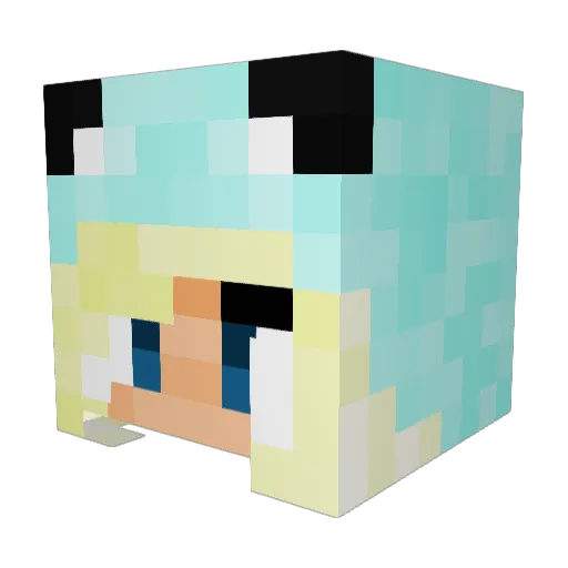 Courty28 Minecraft avatar head, 3D render