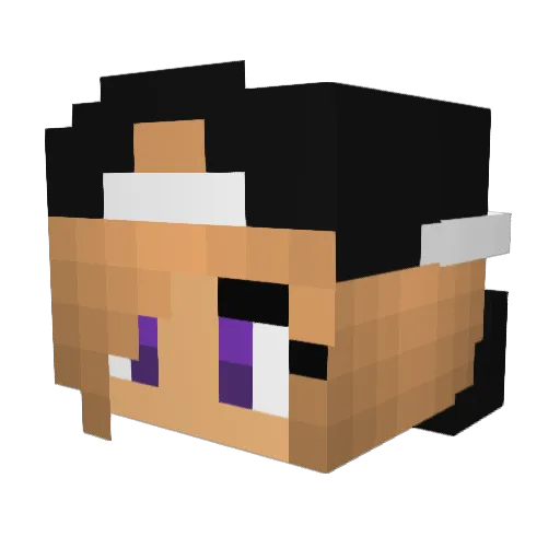 CousengRoll Minecraft avatar head, 3D render