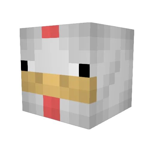 Coushatta Minecraft avatar head, 3D render