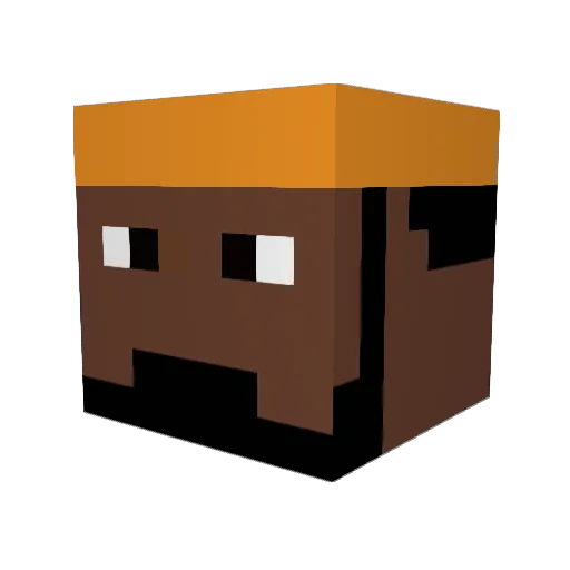 CousiinC Minecraft avatar head, 3D render