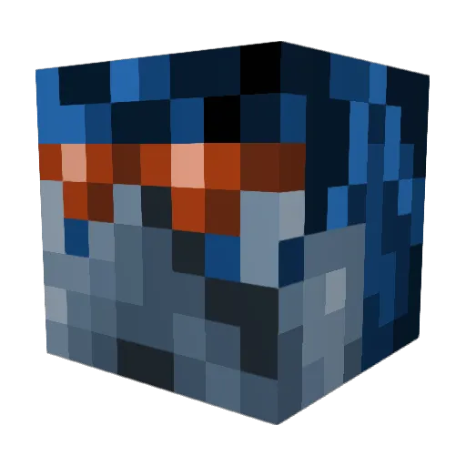 CovLeader Minecraft avatar head, 3D render