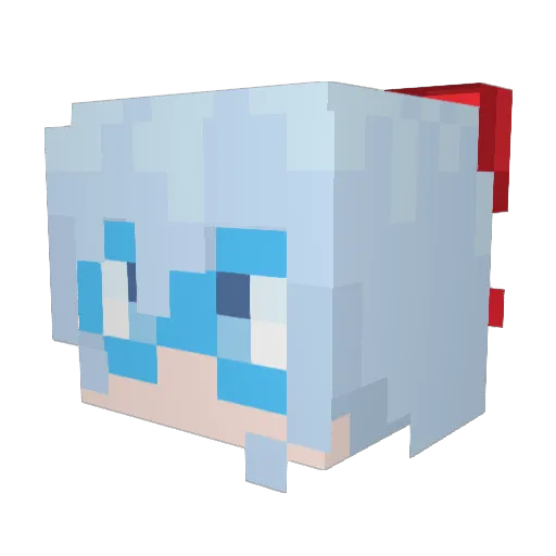 CovProbie Minecraft avatar head, 3D render