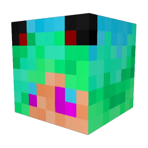 Covae Minecraft avatar head, 3D render