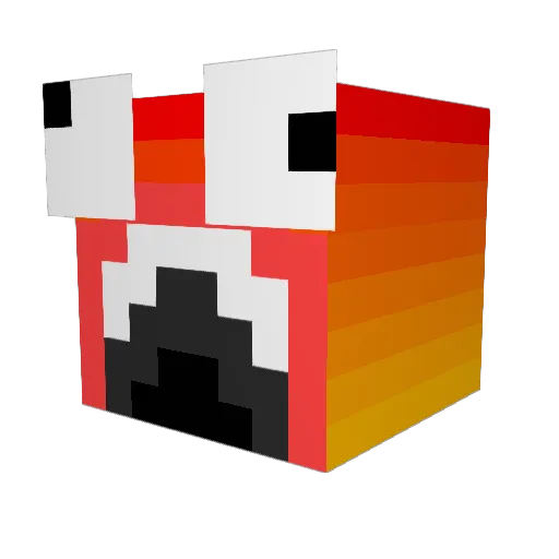 CovalencyPig Minecraft avatar head, 3D render