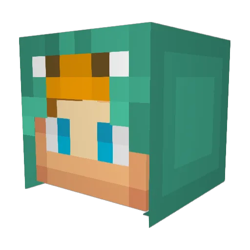 CovedMCPunktDE Minecraft avatar head, 3D render
