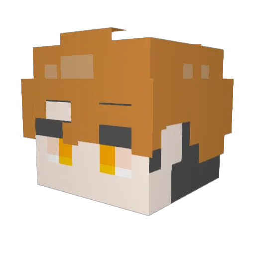 Covekey Minecraft avatar head, 3D render