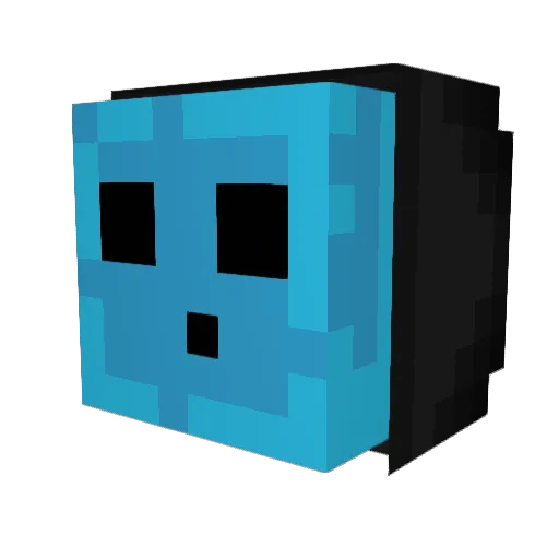 CoveredSymetry Minecraft avatar head, 3D render