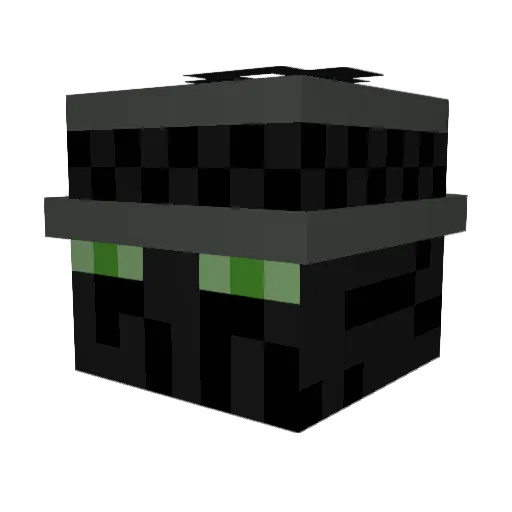 CovertJaguar Minecraft avatar head, 3D render