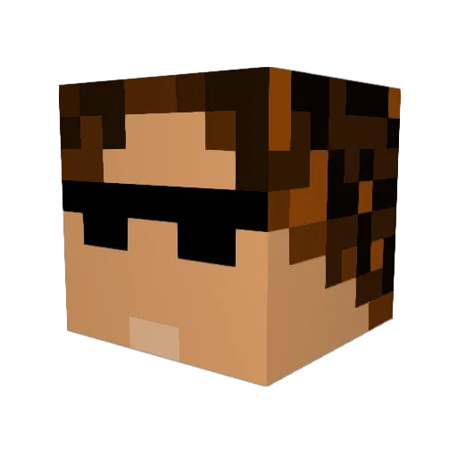 Covezxx Minecraft avatar head, 3D render