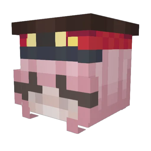 CovfefeYe Minecraft avatar head, 3D render