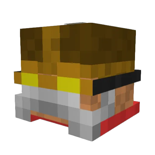 Covid19Inhaler Minecraft avatar head, 3D render