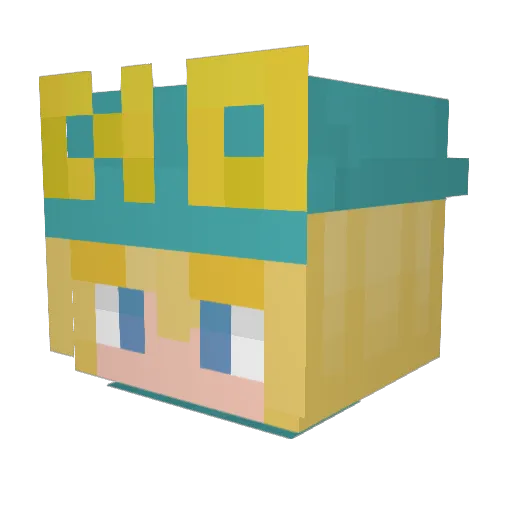 Covid_Burhgr Minecraft avatar head, 3D render