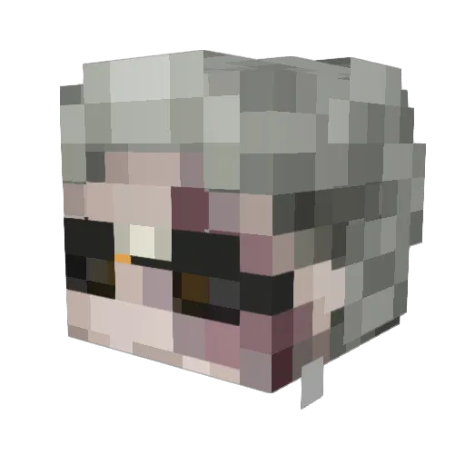 Cow690 Minecraft avatar head, 3D render