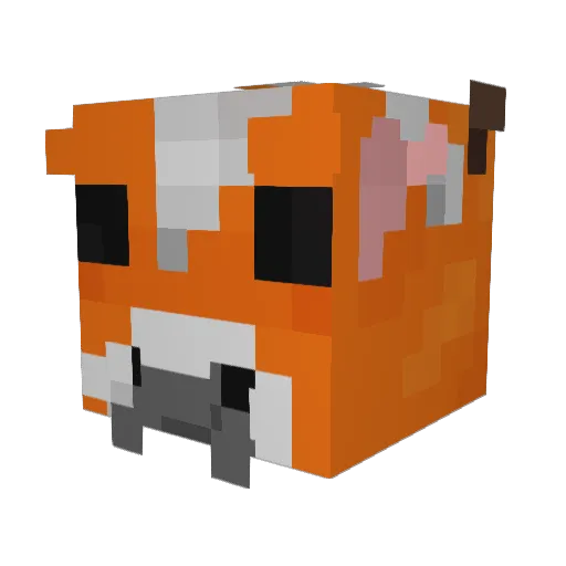 CowBandit Minecraft avatar head, 3D render