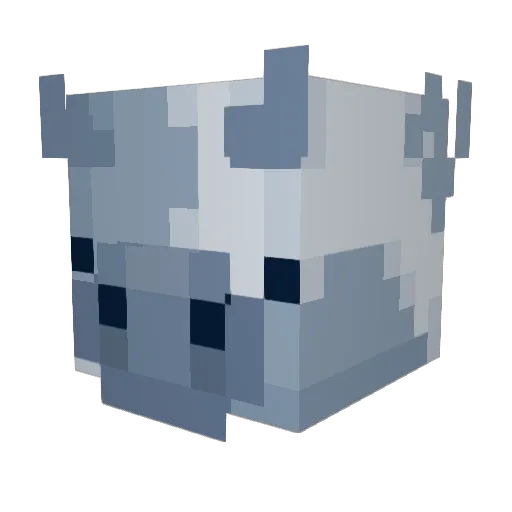 CowButler Minecraft avatar head, 3D render