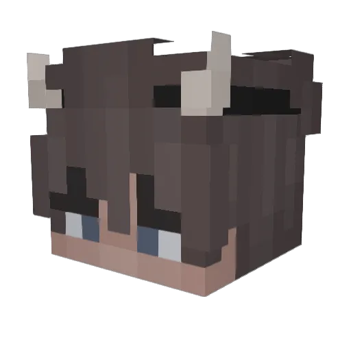 CowCeo Minecraft avatar head, 3D render