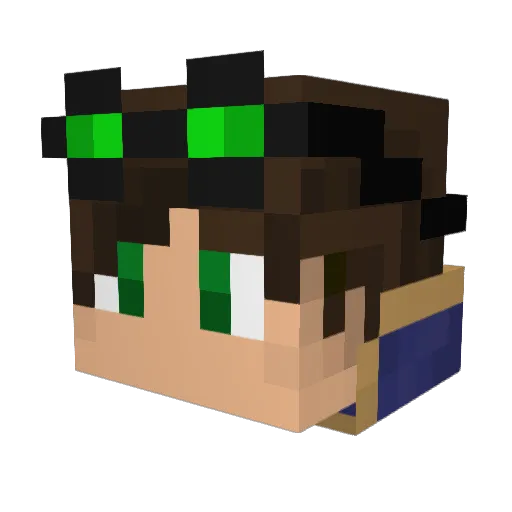 CowCud Minecraft avatar head, 3D render