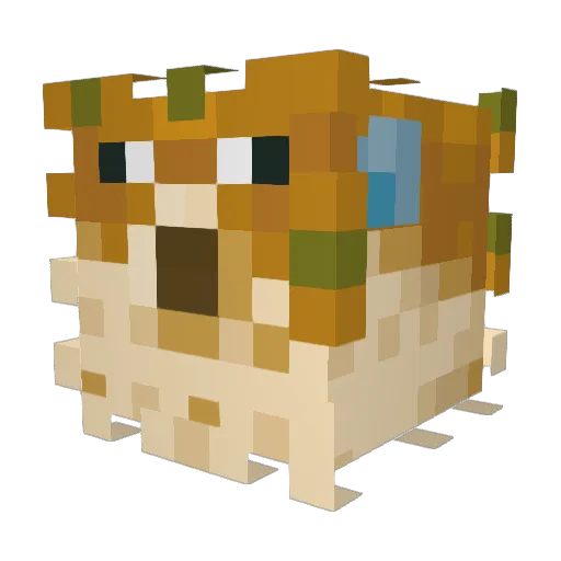CowF1sh Minecraft avatar head, 3D render