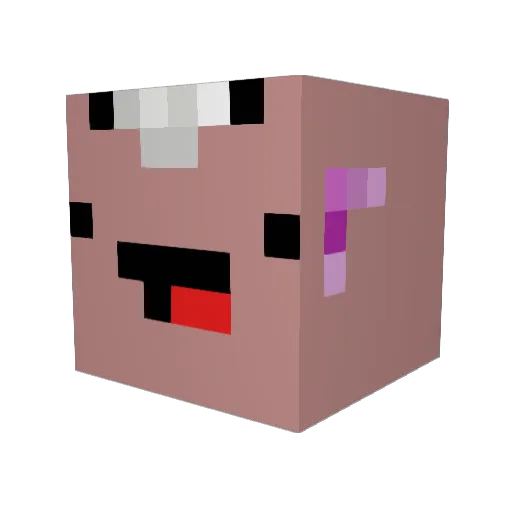 CowGoMeoww Minecraft avatar head, 3D render