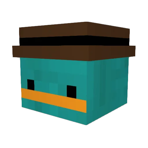 CowLund Minecraft avatar head, 3D render