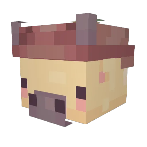 CowMarx Minecraft avatar head, 3D render