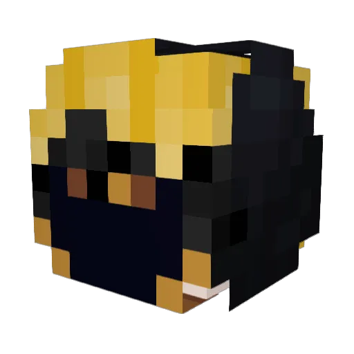 CowOnAPlane Minecraft avatar head, 3D render