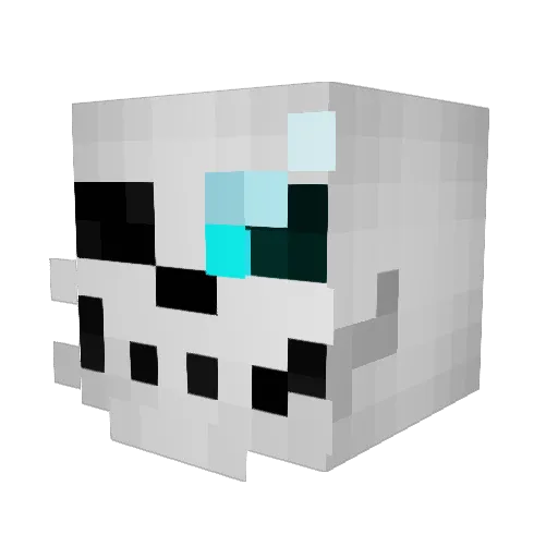 CowPig75 Minecraft avatar head, 3D render