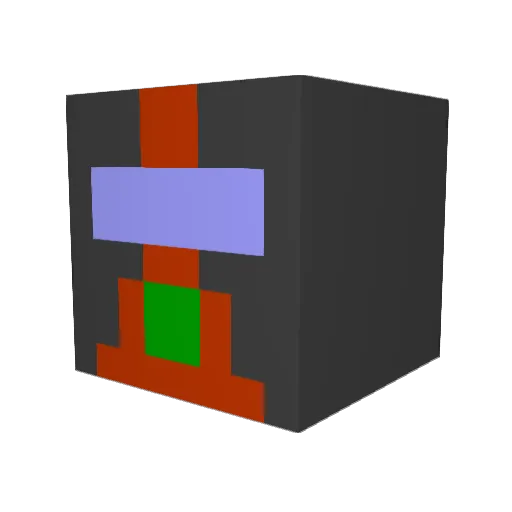 CowPun Minecraft avatar head, 3D render