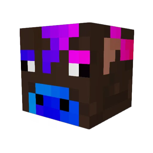 CowTheMan2 Minecraft avatar head, 3D render