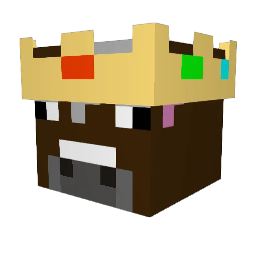 Cow_NB Minecraft avatar head, 3D render