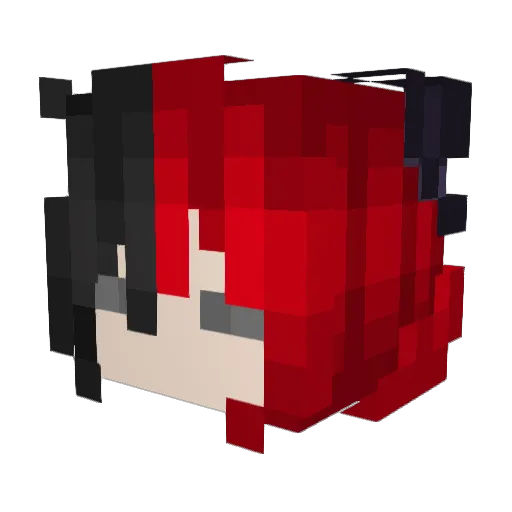 Cow_Rae Minecraft avatar head, 3D render