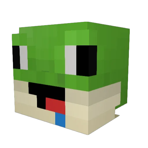 Cow__Pants Minecraft avatar head, 3D render