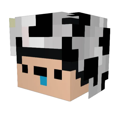 Cow_child Minecraft avatar head, 3D render