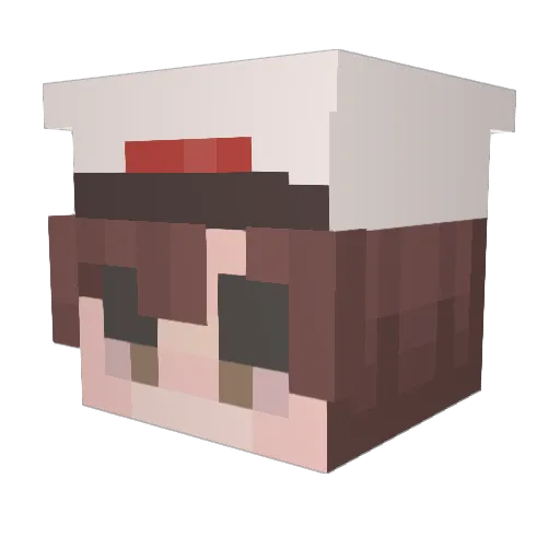 Cow_juicew Minecraft avatar head, 3D render