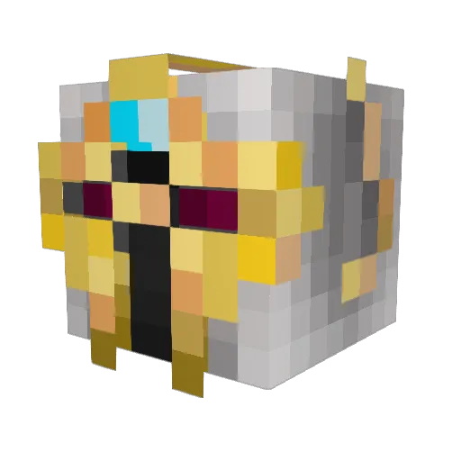 CowardlyPaladin Minecraft avatar head, 3D render