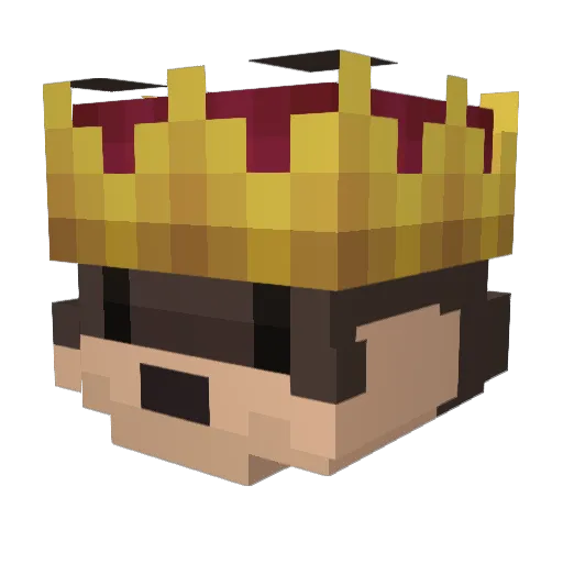 Cowardly_Dog Minecraft avatar head, 3D render