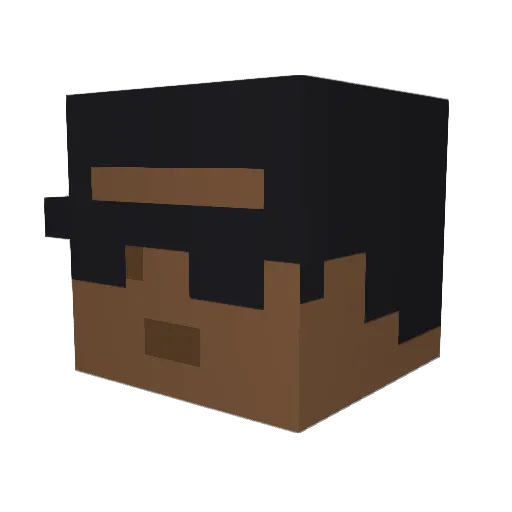 Cowboy2400 Minecraft avatar head, 3D render