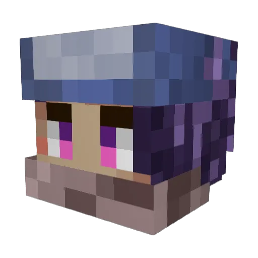 CowboyBeBoop Minecraft avatar head, 3D render