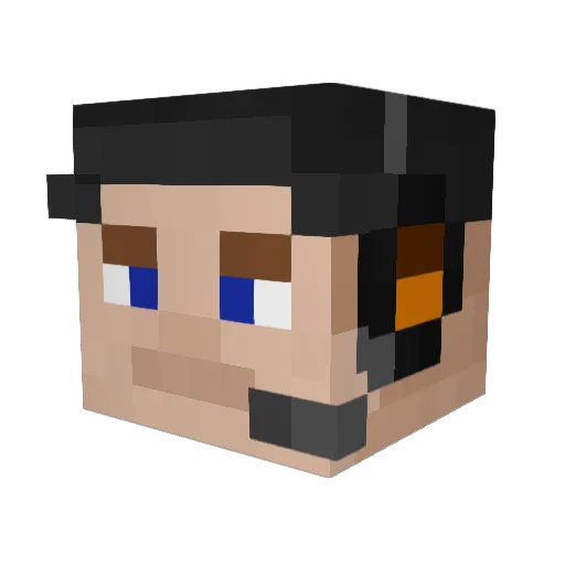 CowboyTizzy Minecraft avatar head, 3D render