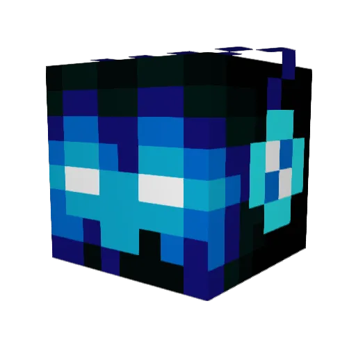Cowboyfar Minecraft avatar head, 3D render